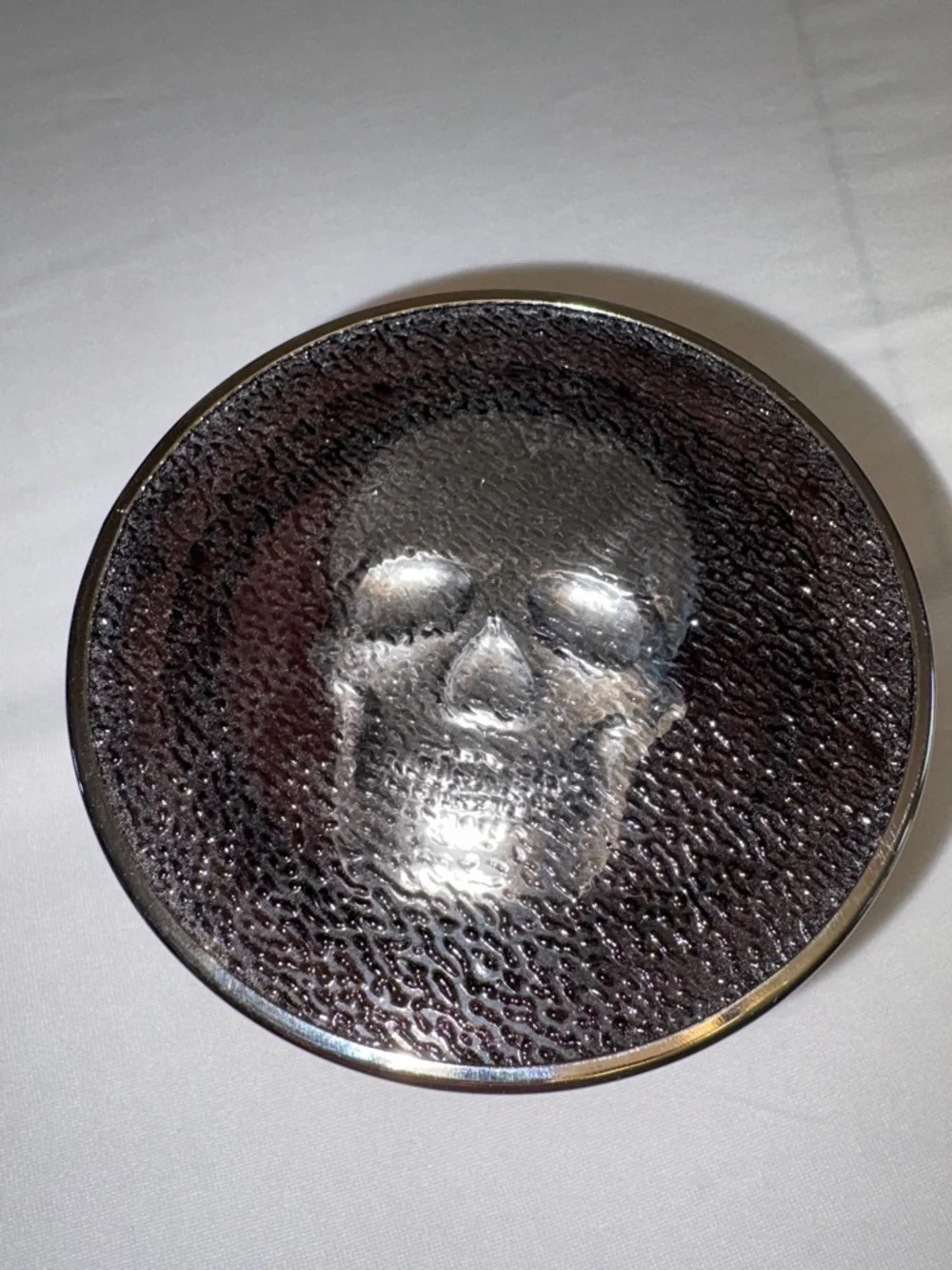 Bath & Body Works Vampire Blood Red Candle with Silver Spiderweb Trim Skull lid - Picture 2 of 6